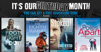 It's our bday month & we're giving away adventure books!