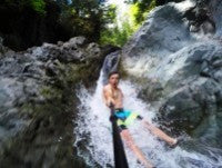 35 Feet High Slip And Slide Waterfall!