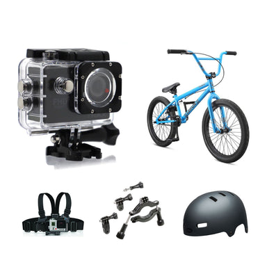 Trax Action Camera + Mongoose L10 BMX Bundle