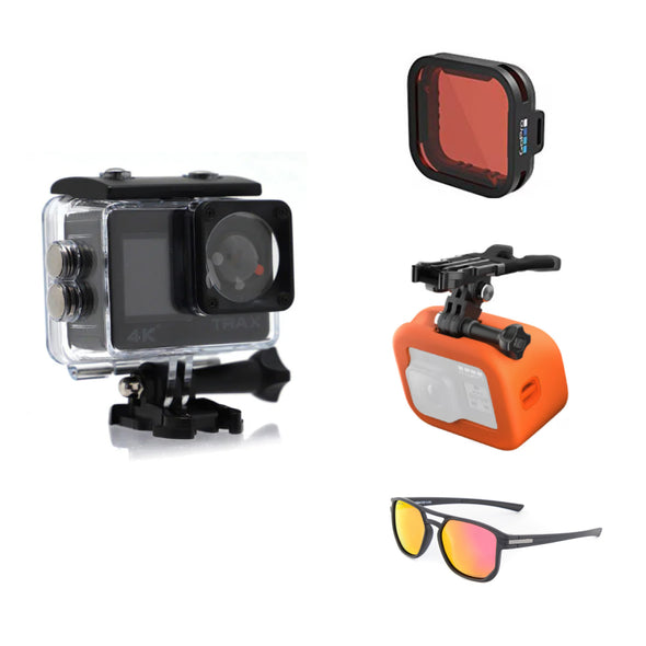 Trax HD Pro Action Camera + Gopro Surf Accessory Bundle